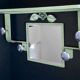 Vintage 1950s Mid Century Khaki Mirror Coat Rack