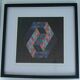 Tableau Vintage Art Optique - Victor Vasarely - Frame 40x40cm