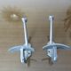Pair of aluminum patères Art Deco 30 years 40