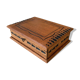 Carved wooden box with key