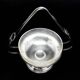 Art Nouveau sugar bowl, silver-plated brass, Poland, 1930s