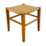 Rope stool and square wood 60s