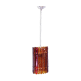 Amber glass pendant lamp