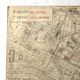 Old cardboard map of Paris - 1st and 2nd Arrondissement