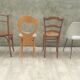 Lot de 6 chaises vintages depareillées