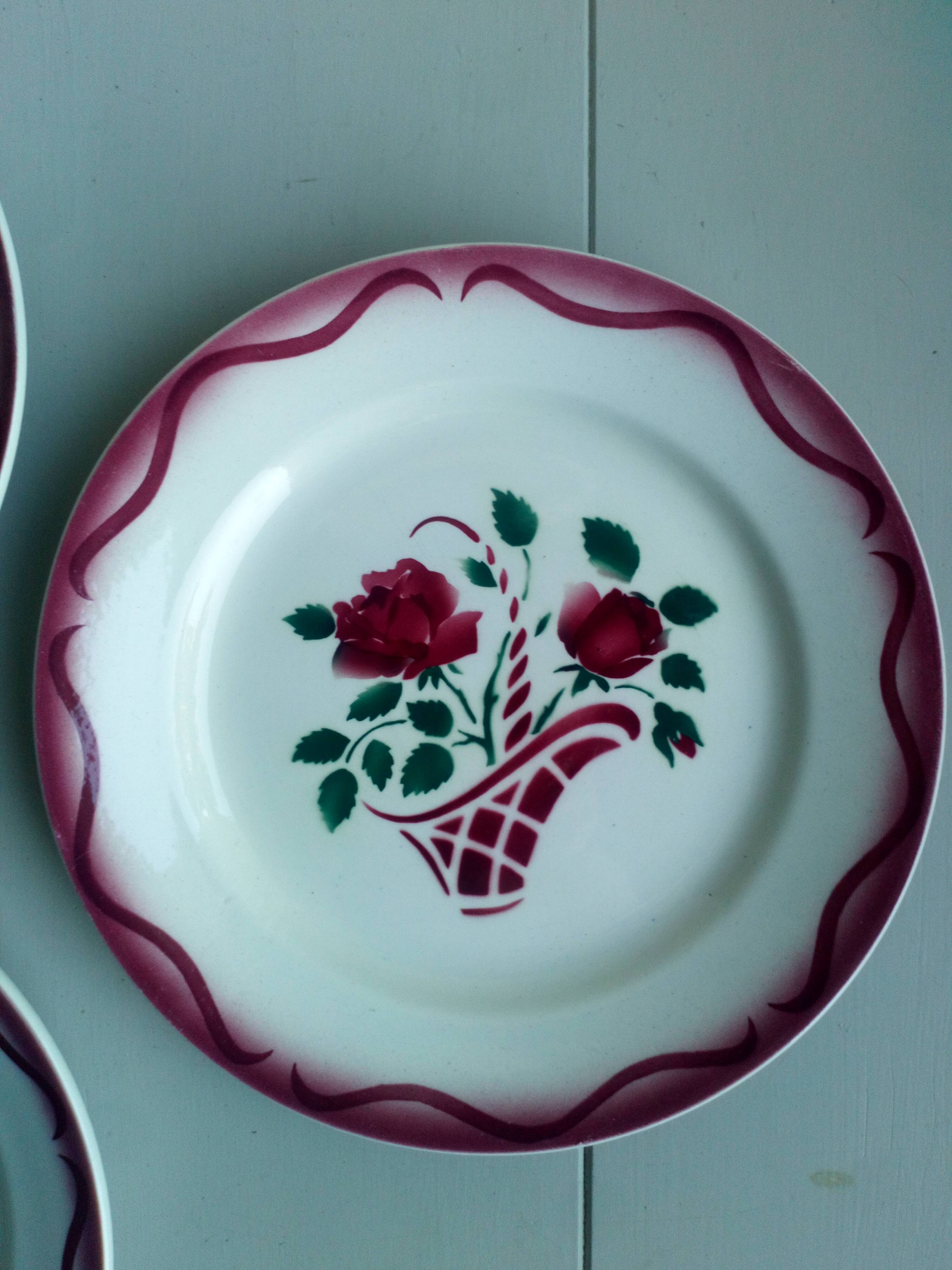 6 Lunéville flat plates, Model "Mireille" 1960