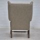 1960s, Scandinavian design, reupholstered high-back armchair, furniture wool, oak wood.