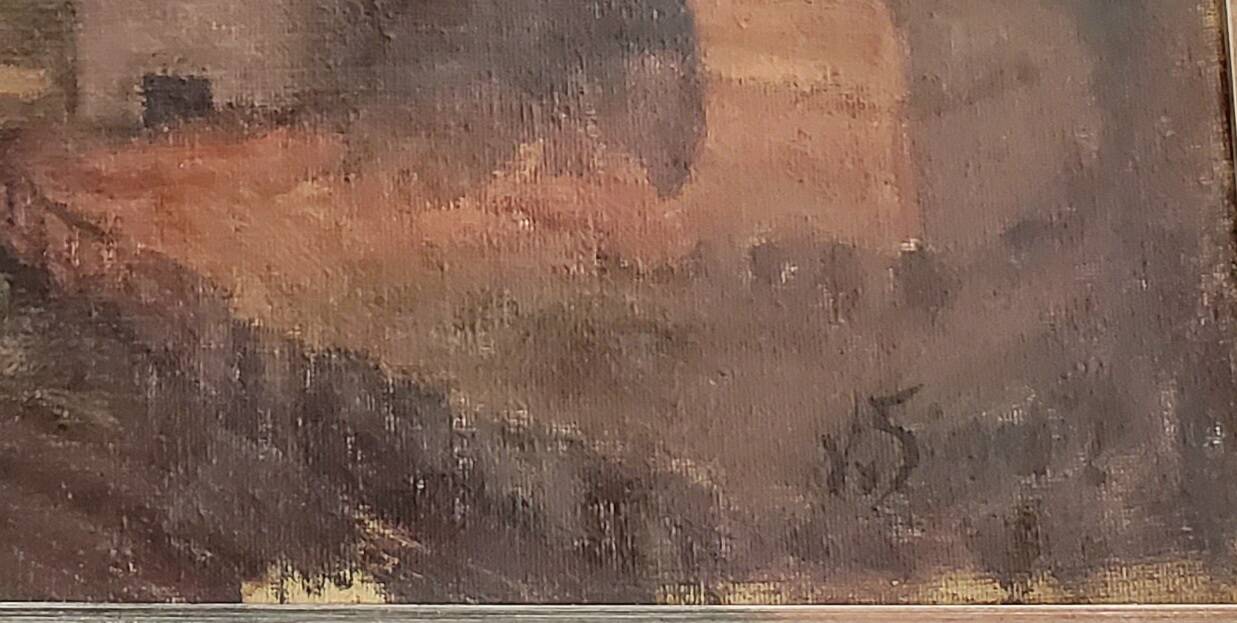 Oil on canvas Industrial Landscape