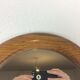 Oval mirror strapping wood 93 x 46 cm