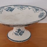 Compotier en faïence terre de fer Longwy 1900