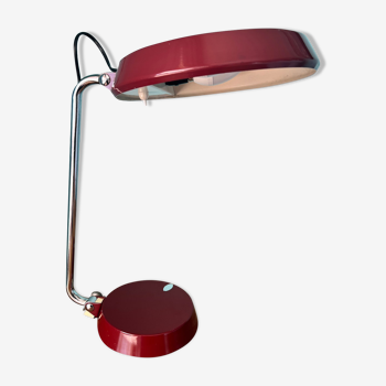 Lampe de bureau vintage des années 1960 marron et chromé