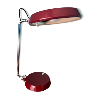 Lampe de bureau vintage des années 1960 marron et chromé