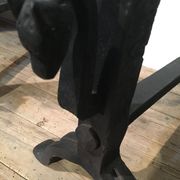 Paire de landiers en fer forgé