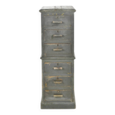 6-drawer storage column in weathered wood