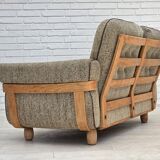 1970s, Danish 2-seater sofa, original condition, furniture wool, bentwood.