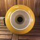 Old Yellow Opaline Pendant Light White Interior 1970s Vintage #A380