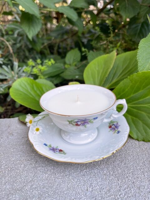 Candle Cup Violet Fleurette, Scent Wood of Provence
