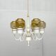 Swedish mid-century chandelier T526 with amber glass by Hans-Agne Jakobsson for Hans-Agne Jakobsson Ab, 1960s.