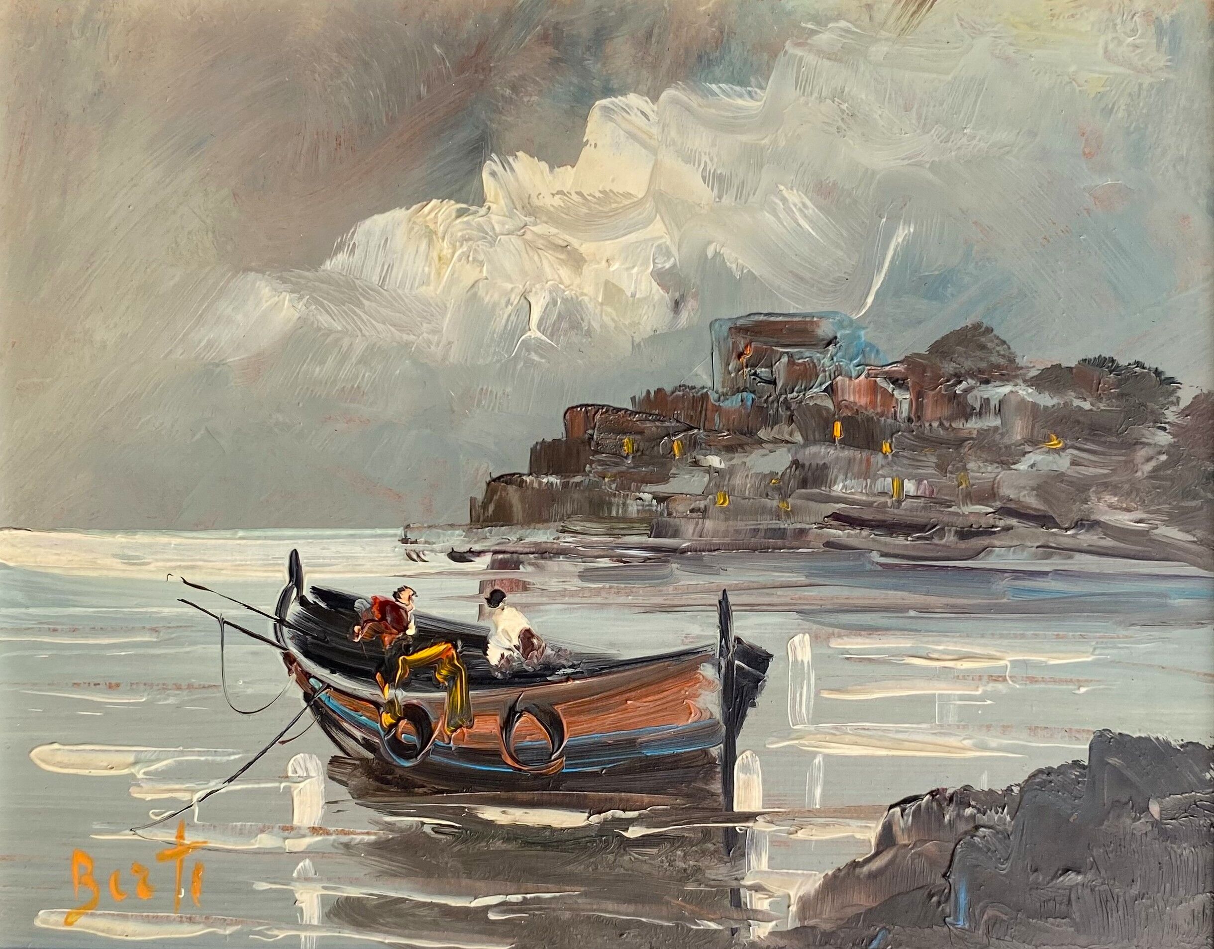 Marine on panel 24x30, renovated