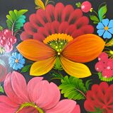 Assiette décorative fleurs