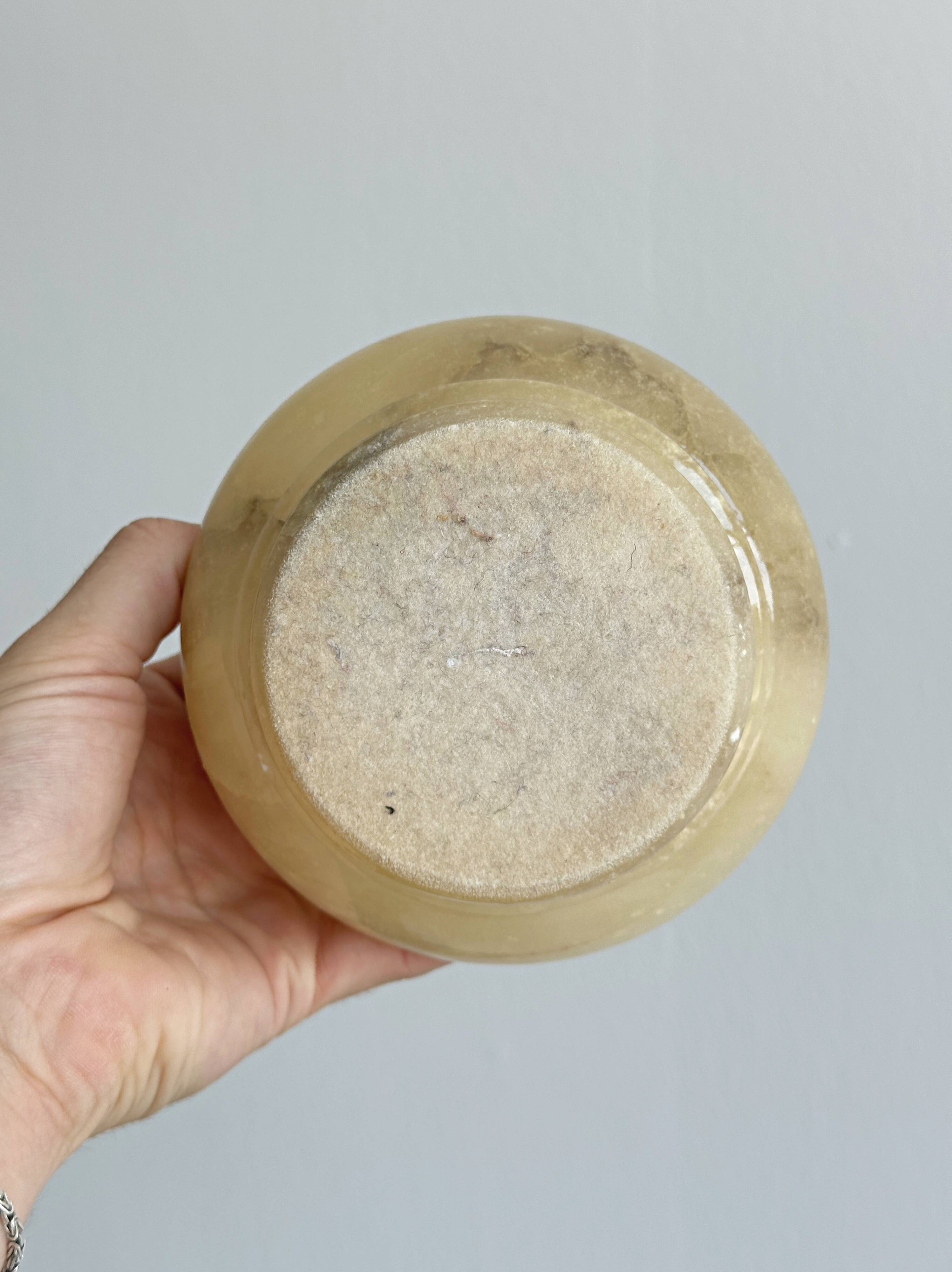 vide poche en onyx naturel tourné