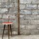 Tabouret formica triangular healing small red coffee table vintage tripod door plant