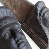 Old andirons cast iron