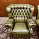 Set Springvale Chesterfield Woburn 1-seater sofa antique green