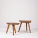 Paire de tabourets tripode brutaliste 1950s