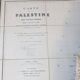 Canvas map of Palestine by Victor Guérin, 1881
