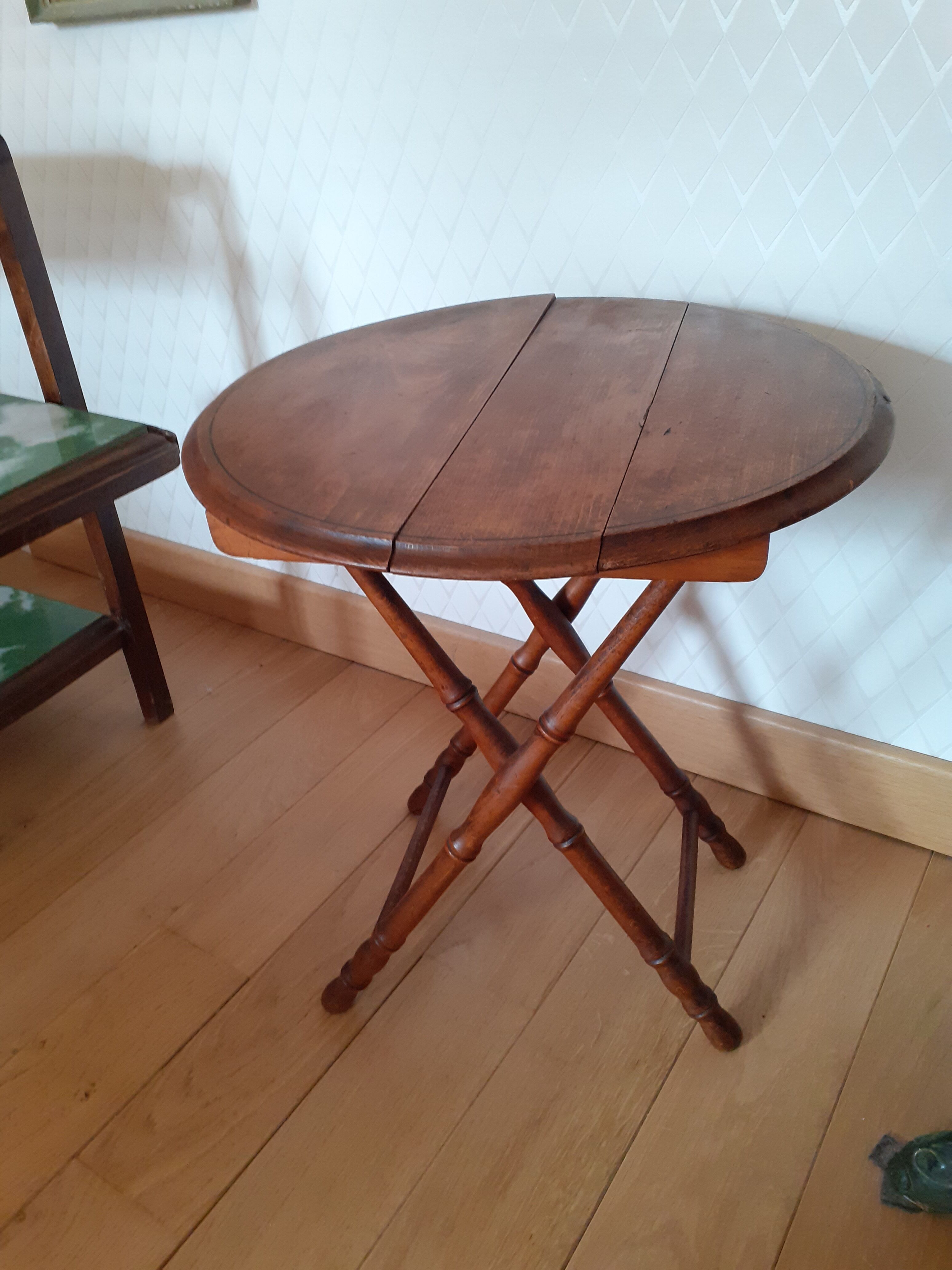 Old folding side table