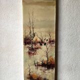 Tableau huile sur toile vintage