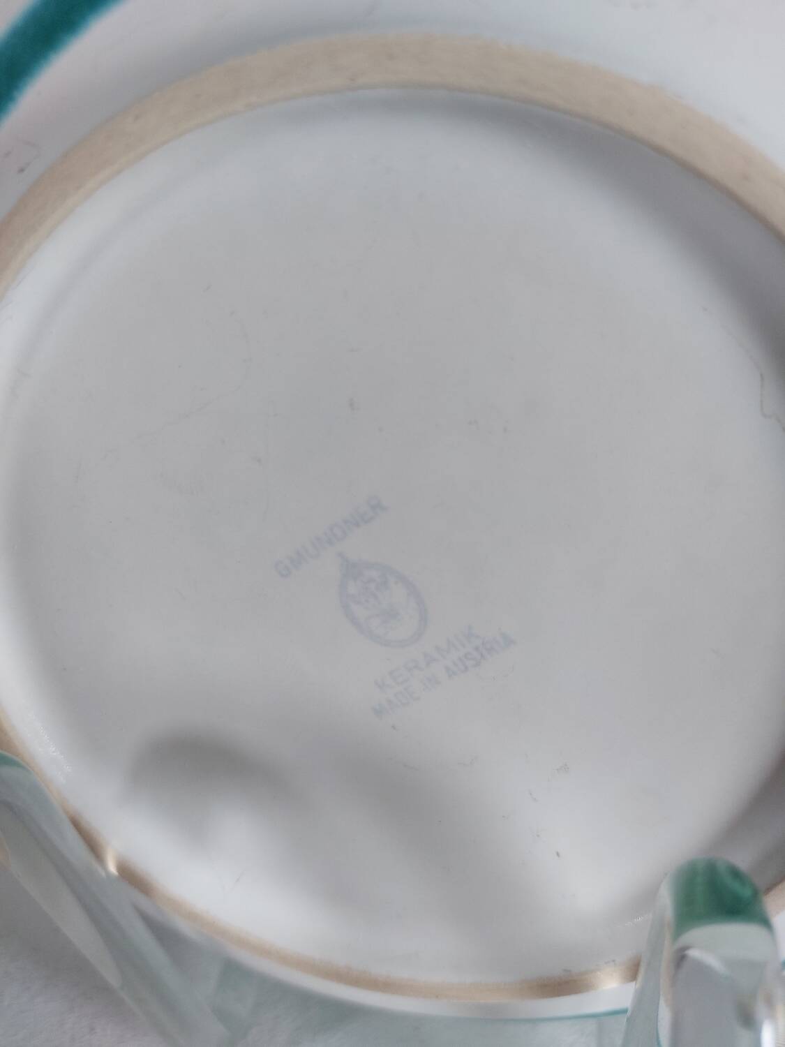 Pair of handpainted vintage plates by Gmunder Keramik Austria