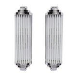Pair of modernist art-deco wall lamps