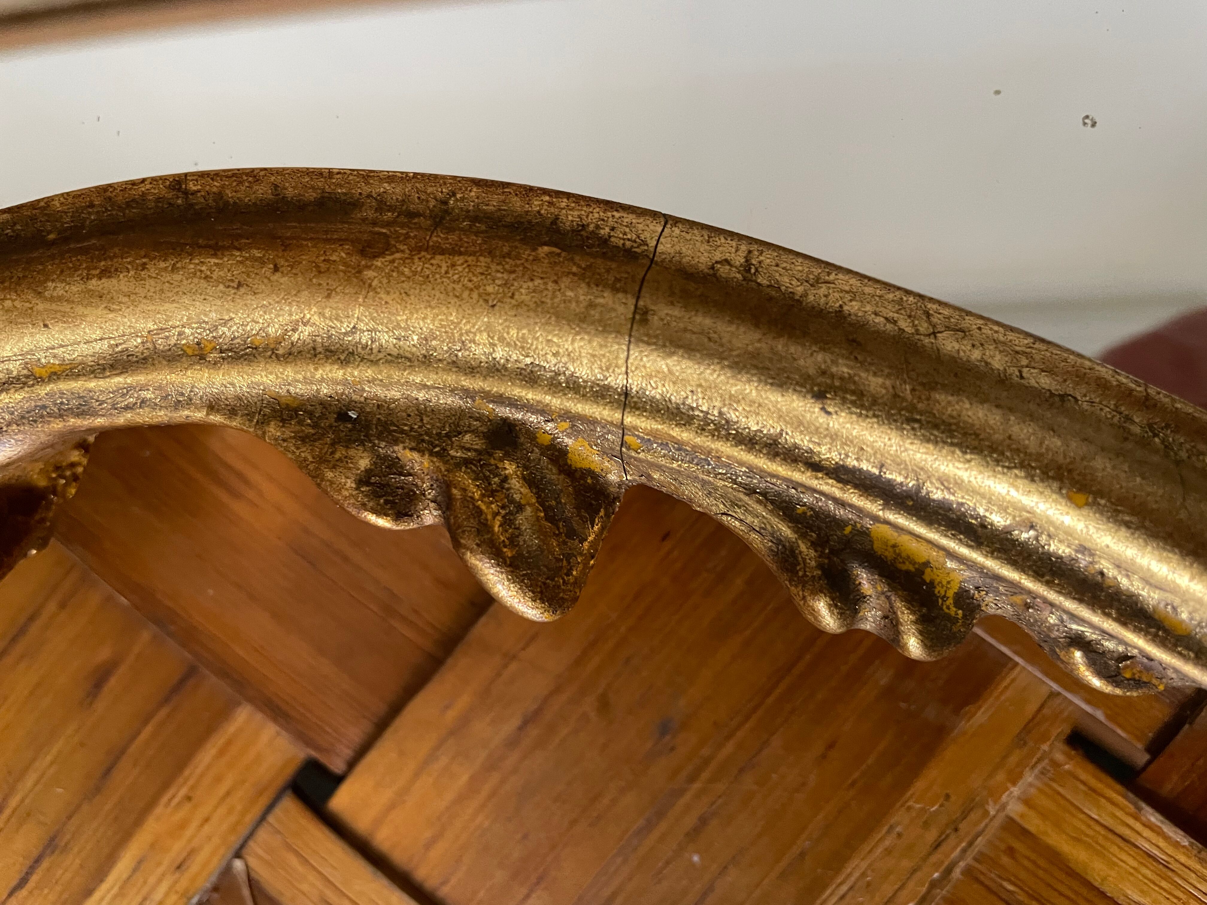 Miroir en résine doré style Louis XV h47 X l28
