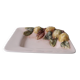 Plat rectangulaire en barbotine citrons