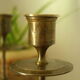 Pair of vintage engraved brass candle holders