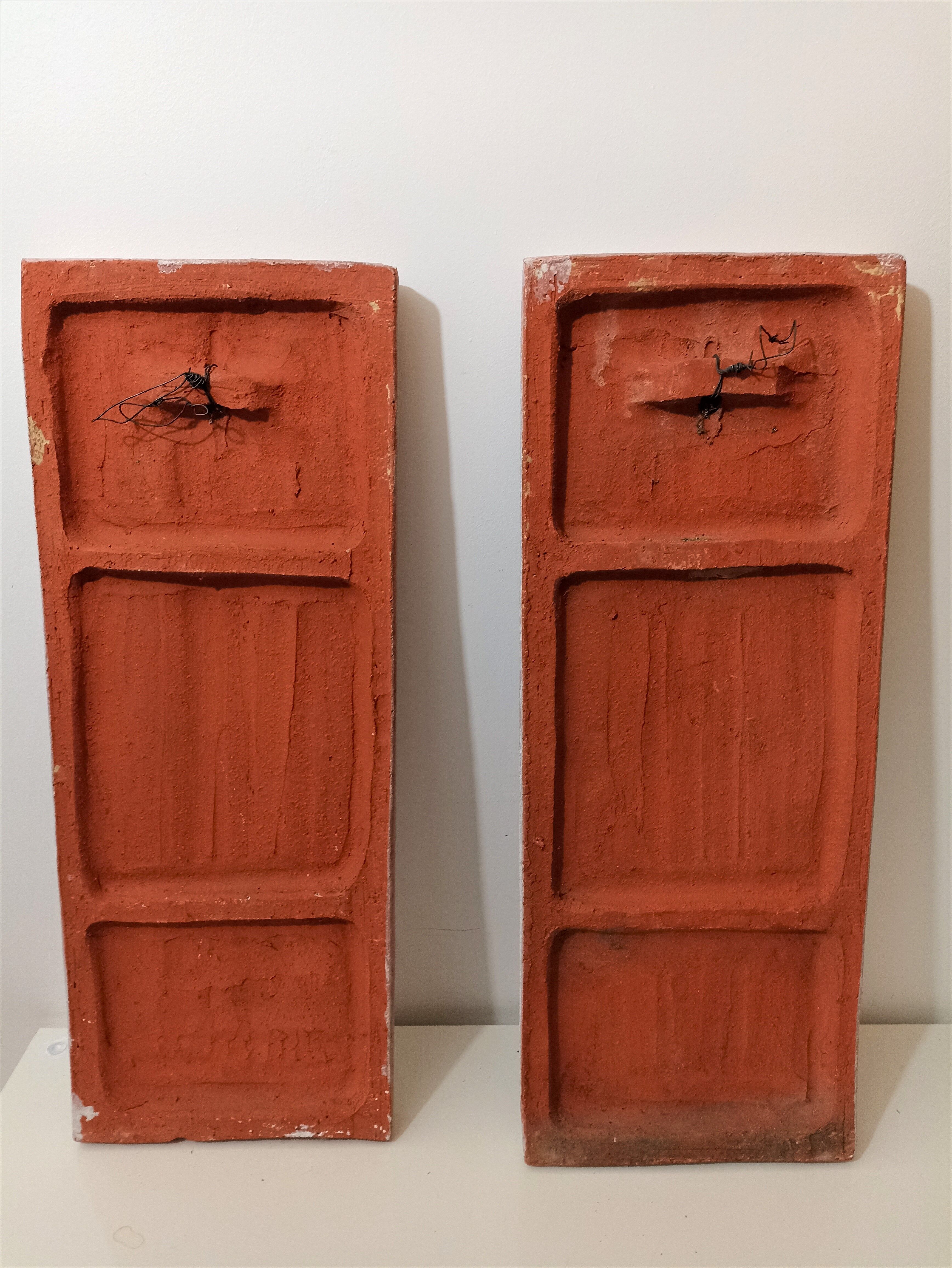 bas-relief Greek nymphs in terracotta