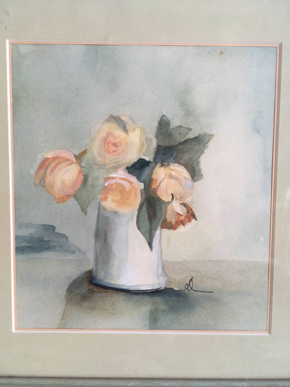 Old watercolor painting