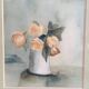 Old watercolor painting