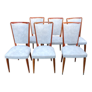 6 chaises salon bois