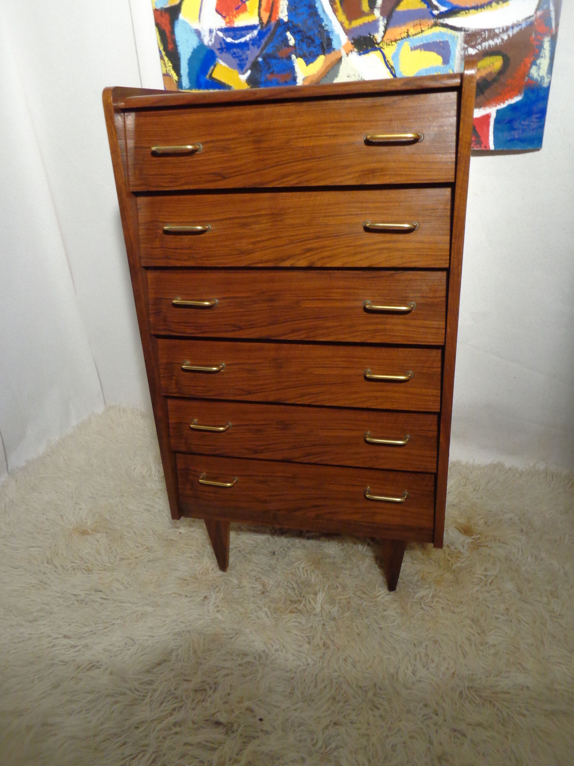 Vintage rag chest of drawers from the 60s