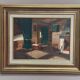 Original Swedish Oil on Canvas – “Interior” by Fritz Jacobson – Signed