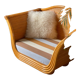 Maugrion armchair in rattan