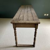 Console en chêne, table de drapier 19e siècle