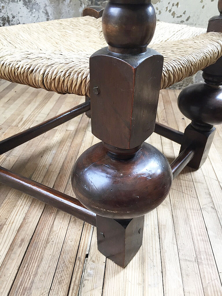 Pair of straw chairs