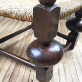 Pair of straw chairs