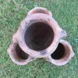 Pot de fleurs multiple en terre cuite, terracotta 1960