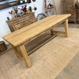 Renovated solid oak farmhouse table with 2 drawers