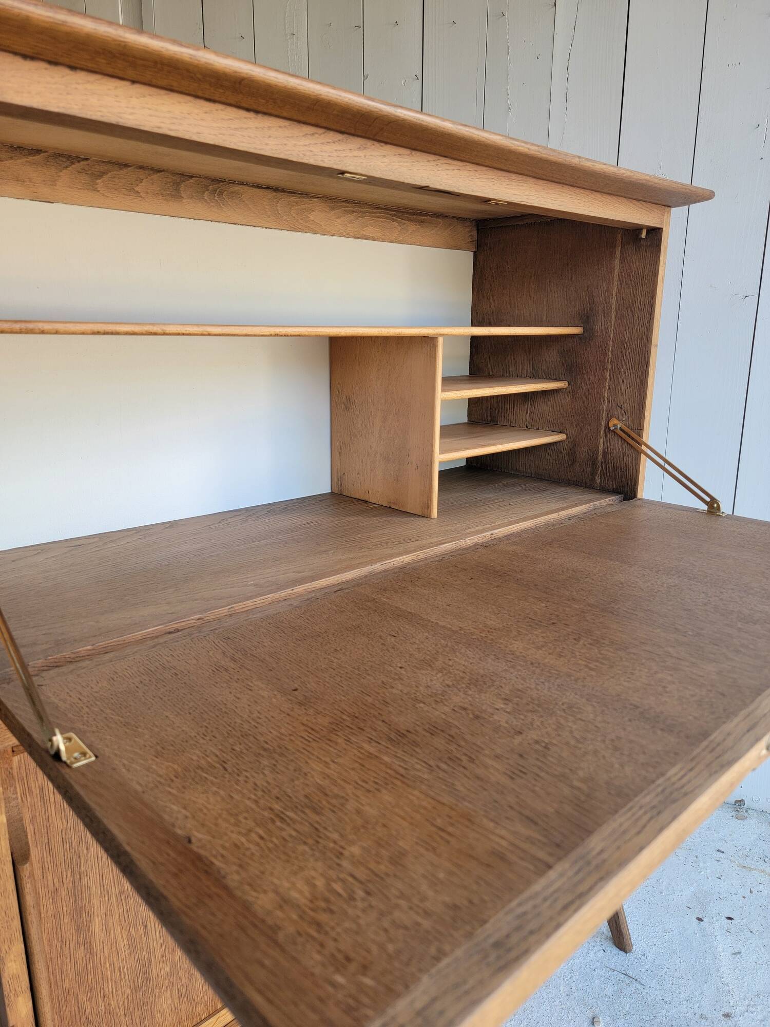 Vintage secretary with compass legs
